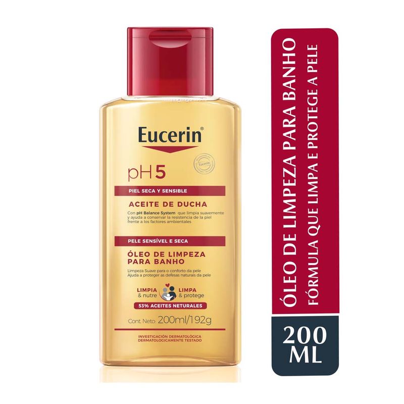 EUCERIN Óleo de Limpeza Corporal pH5 Banho 200ml